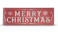 23.75 Inch RED METAL MERRY CHRISTMAS SIGN