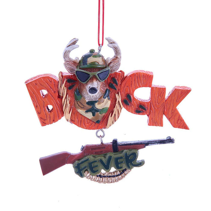 3.375"RESIN BUCK FEVER HANGING ORNAMENT