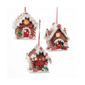 3.5"B/O Gingerbread Led House Ornament