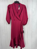 4 crossover ruffled 3/4 slv dress