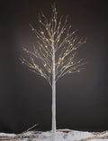 6’ ELECTRIC BIRCH TREE W/ 88 WARM WHITE LIGHTS