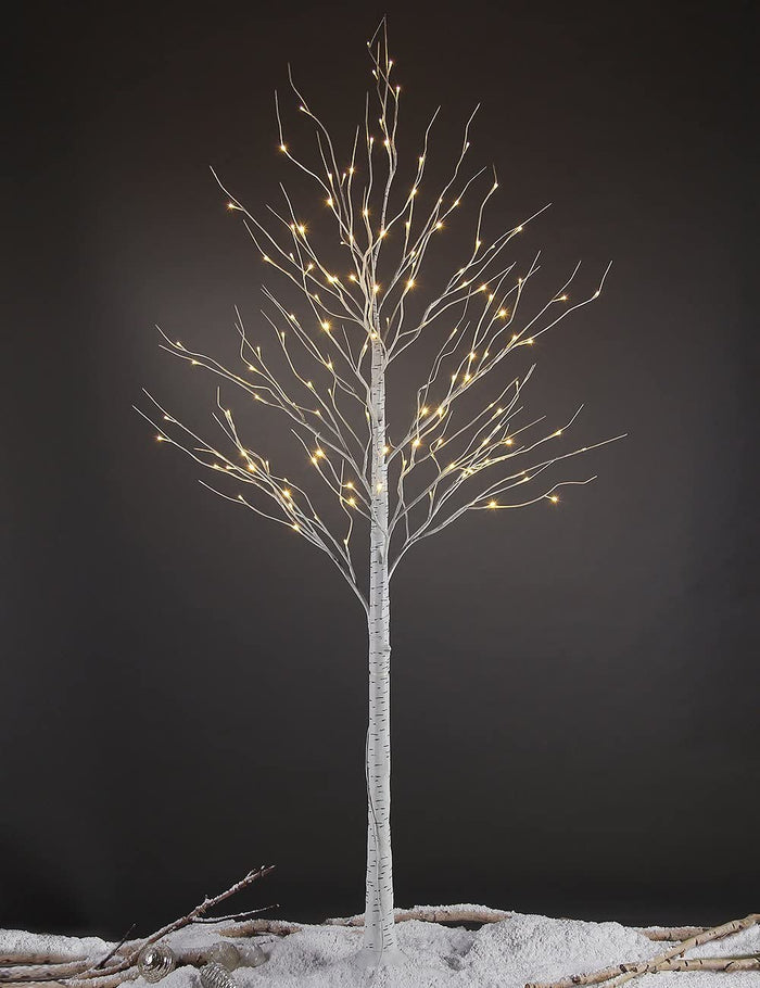 6’ ELECTRIC BIRCH TREE W/ 88 WARM WHITE LIGHTS