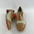 7.5 leather two-tone lace-up oxford loafers
