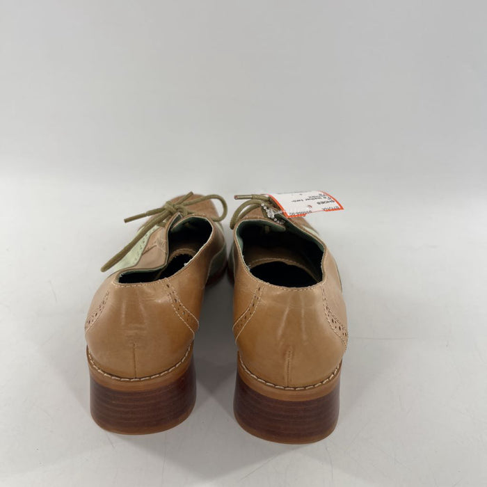 7.5 leather two-tone lace-up oxford loafers