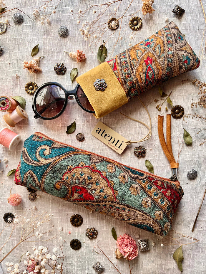 Atenti - Incense Tool Pouch and Matching Eyeglass Case Set