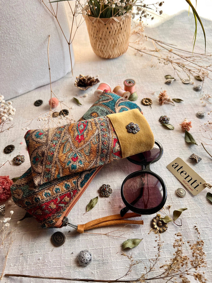 Atenti - Incense Tool Pouch and Matching Eyeglass Case Set