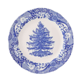 Blue Italian Christmas Tree Salad/Dessert Plate