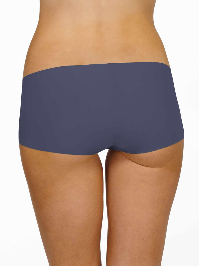 BreatheSoft™ Boyshort Granite Grey - Back View On Model, No-Panty-Line Microfiber Full Coverage Boyshort | Hanky Panky