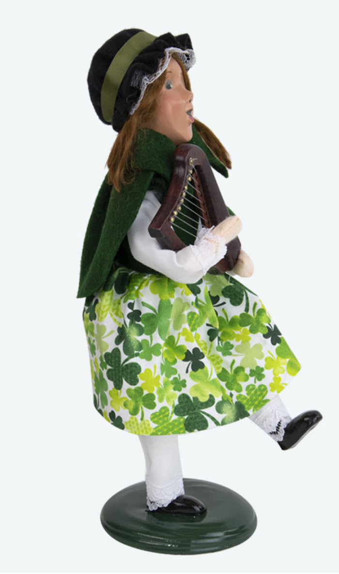 BYERS CHOICE IRISH GIRL with Harp