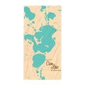 Cass Lake Minnesota Map Beach Towel