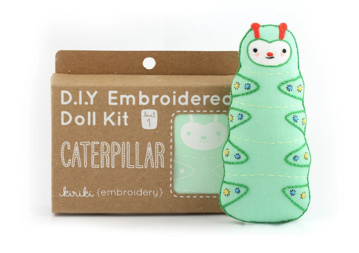 Caterpillar Embroidery Kit by Kiriki Press