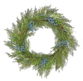 Cedar & Berry Wreath, 22", Green/blue