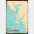 Charlotte Harbor Florida, Rustic Metal Sign Map Art