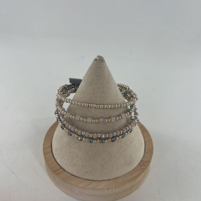colorful beaded wrap bracelet