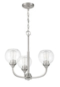 Craftmade 56223-BNK Glenda 3 Light Chandelier -Brushed Polished Nickel - ALCOVE LIGHTING