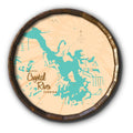 Crystal Lake Florida, Barrel End Map Art
