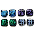 Dichroic Glass Post Earrings - Cool Colors by Glass Town USA