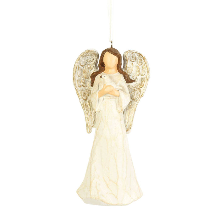Dicksons - ANGEL ORNAMENT WOOD LOOK 3 ASSTED 5"H