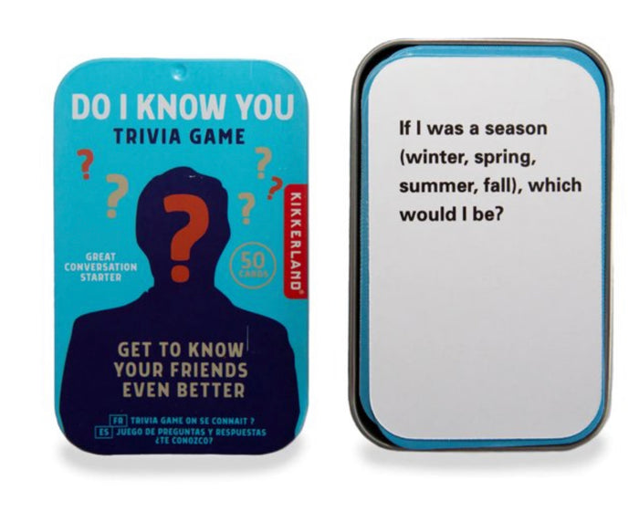 DO I KNOW YOU? TRIVIA GAME- Conversation Starter Game!