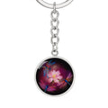 Dragonflies and Lotus Keychain
