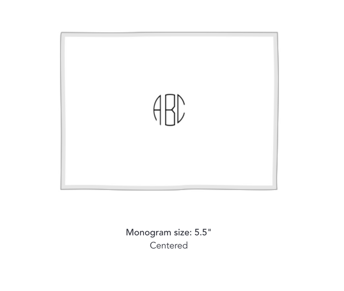 Matouk Bath Mat Monogram Centered Placement