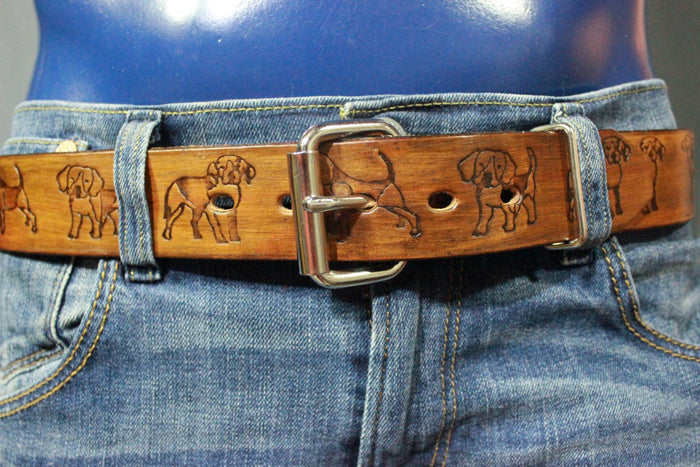 Embossed Puppy Pattern Belt