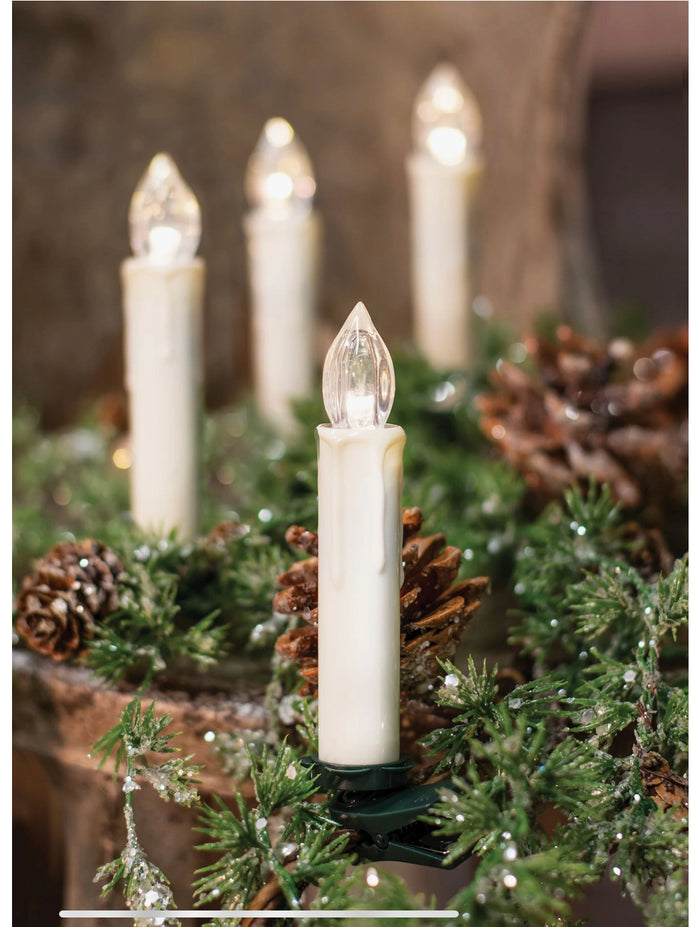 FARMHOUSE White Clip on Candle with Remote