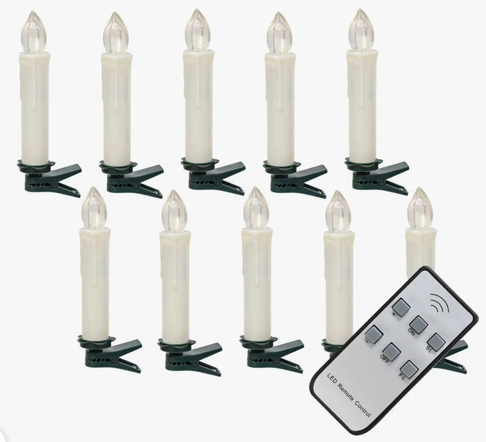 FARMHOUSE White Clip on Candle with Remote