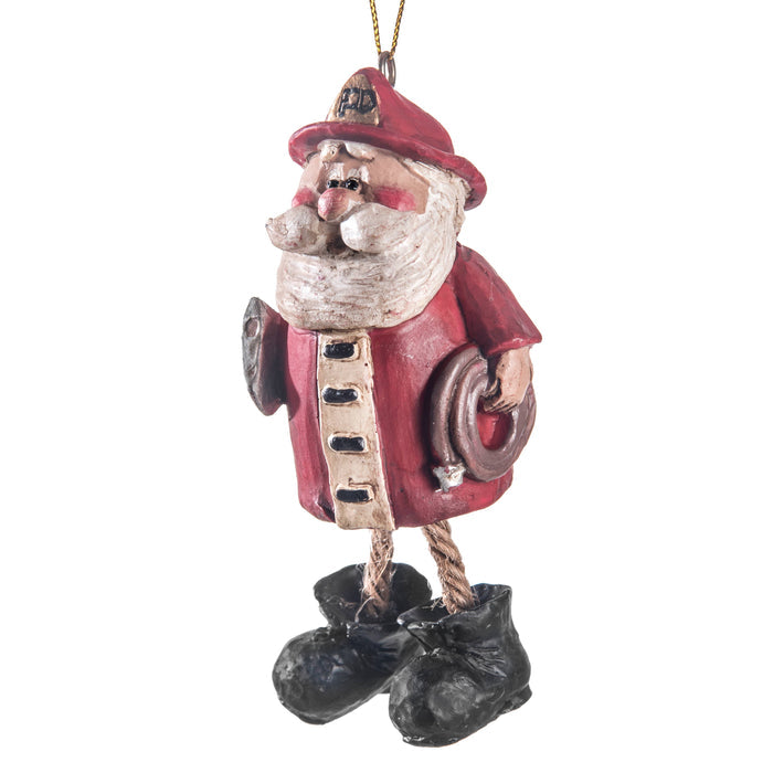 Fireman Santa Christmas Ornament By Bert Anderson - Bac 062