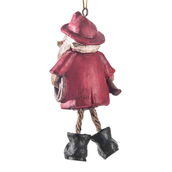 Fireman Santa Christmas Ornament By Bert Anderson - Bac 062
