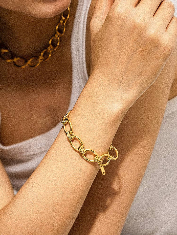 maiq tila 18k gold non tarnish bold chain bracelet