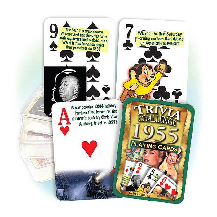 Flickback - 1955 Trivia Challenge Playing Cards: Birthday or Anniversary Gift