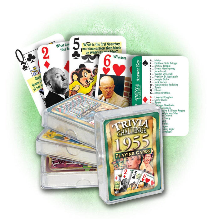 Flickback - 1955 Trivia Challenge Playing Cards: Birthday or Anniversary Gift
