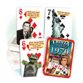 Flickback - 1970 Trivia Challenge Playing Cards: Birthday or Anniversary Gift