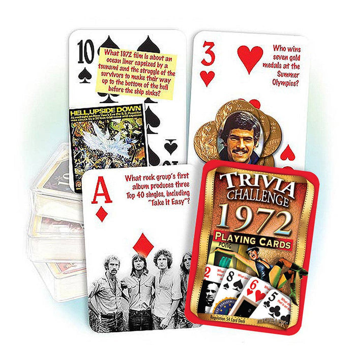 Flickback - 1972 Trivia Challenge Playing Cards: Birthday or Anniversary Gift