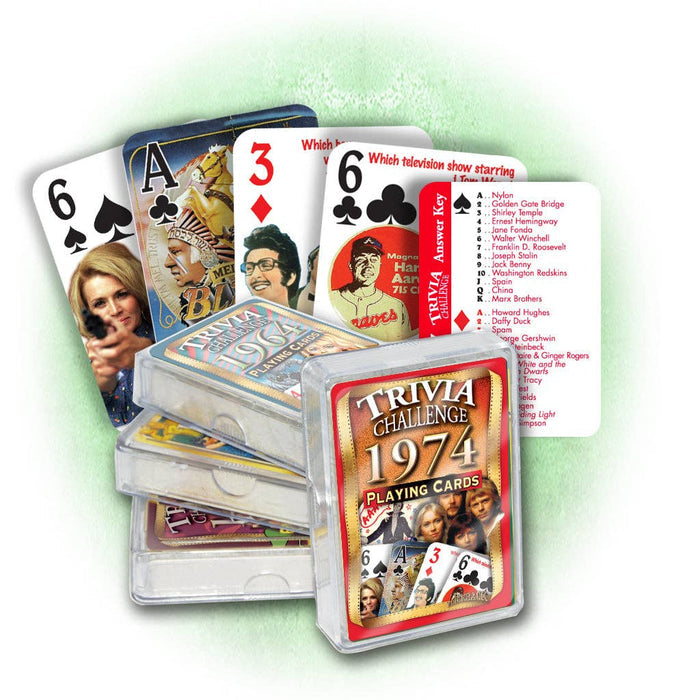 Flickback - 1974 Trivia Challenge Playing Cards: Birthday or Anniversary Gift
