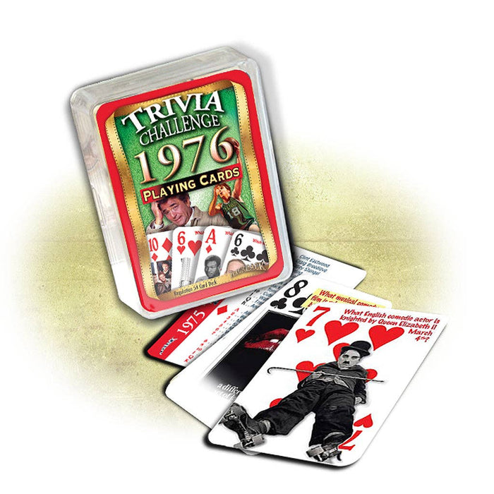 Flickback - 1976 Trivia Challenge Playing Cards: Great Birthday Gift or Anniversary Gift