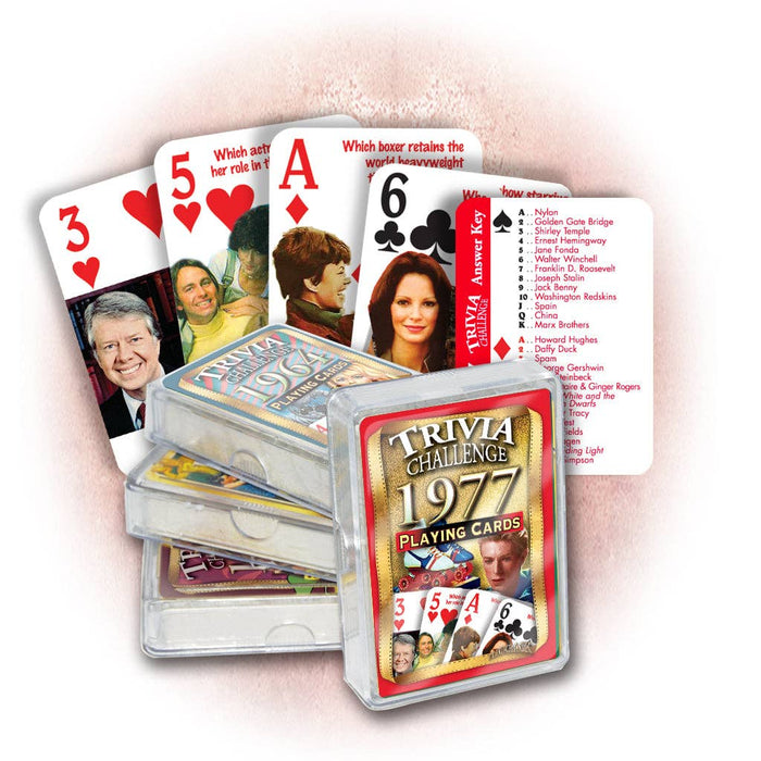 Flickback - 1977 Trivia Challenge Playing Cards: Great Birthday Gift or Anniversary Gift