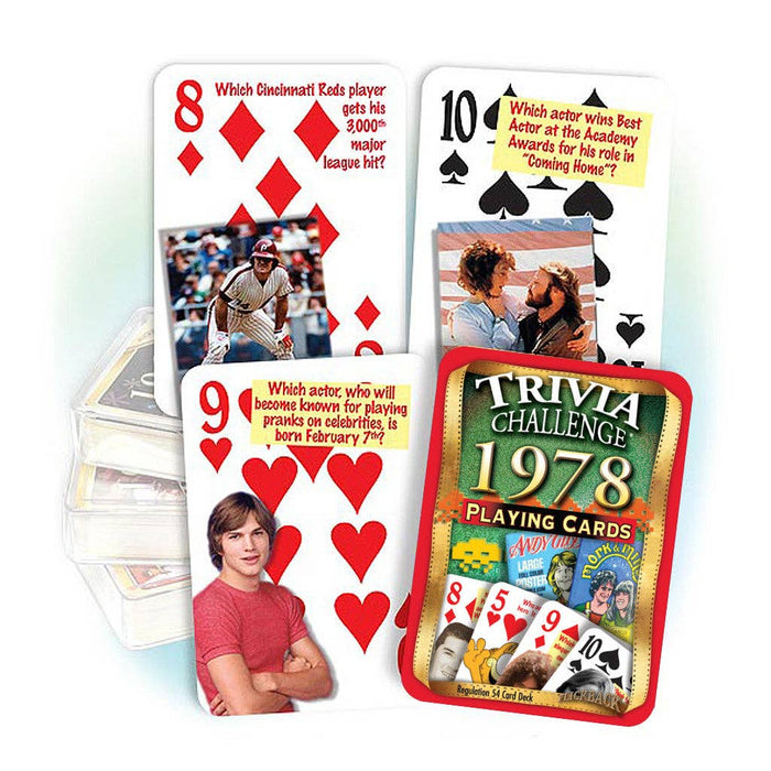 Flickback - 1978 Trivia Challenge Playing Cards: Birthday or Anniversary Gift