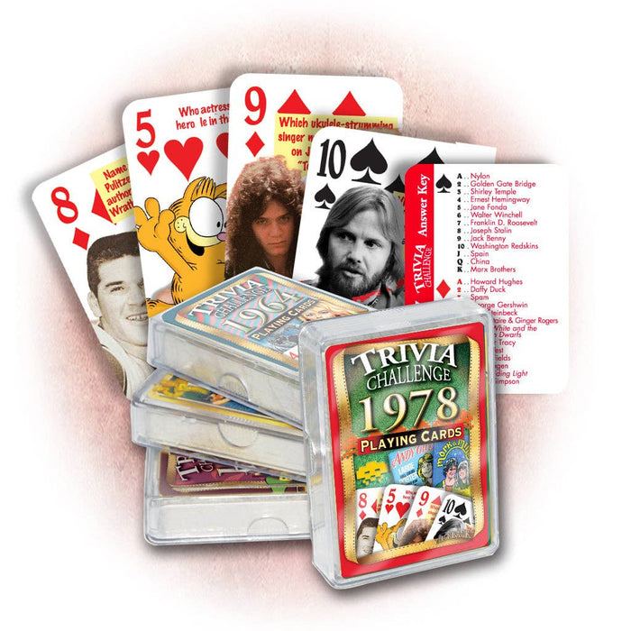 Flickback - 1978 Trivia Challenge Playing Cards: Birthday or Anniversary Gift