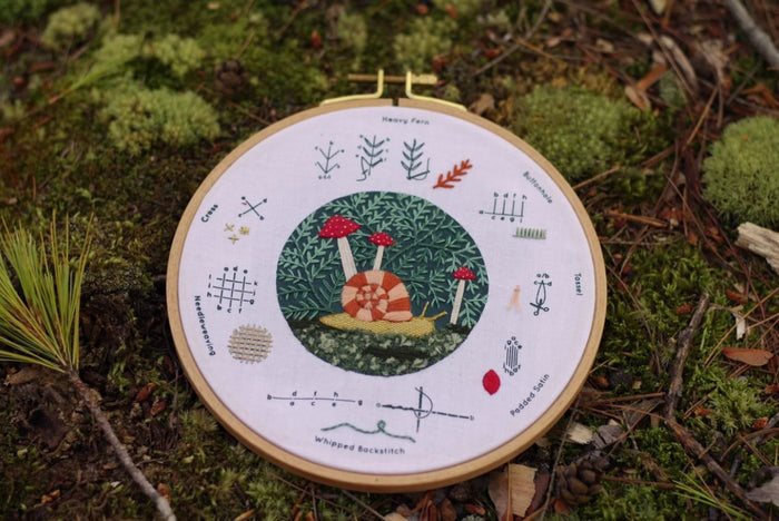 Forest Floor Embroidery Stitch Sampler by Kiriki Press