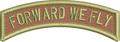 FORWARD WE FLY - Rocker Tab (BAGBY)