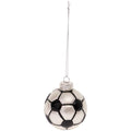 Glass Soccer Ball Christmas Ornament