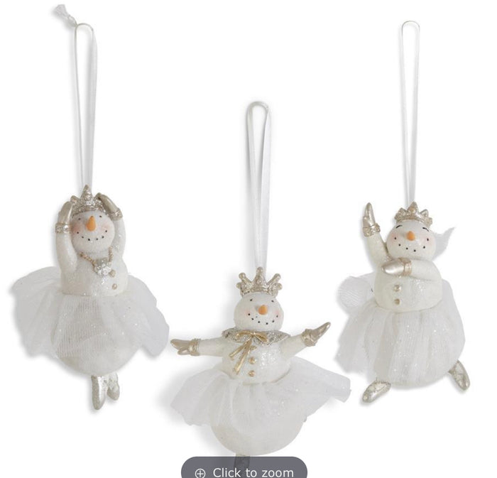 GLITTERED SNOW LADY BALLERINA w Tulle Tutu ASSORTED STYLES