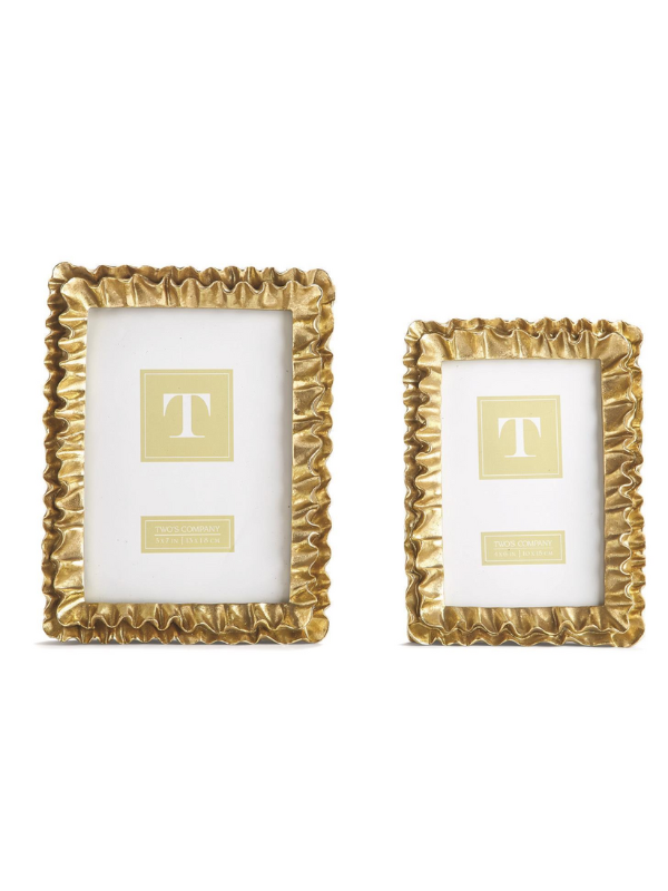 Gold Ruffle Frame by Two’s Company