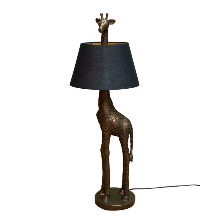 Golden Giraffe Lamp with Shade