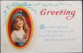 Greetings Postcard Art Nouveau Woman Portrait with Greetings Series 94 Julius Bien Pub