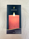 Harvest Pumpkin Seaglass Flameless Candle Pillar - Recessed Top 3" x 6.5"