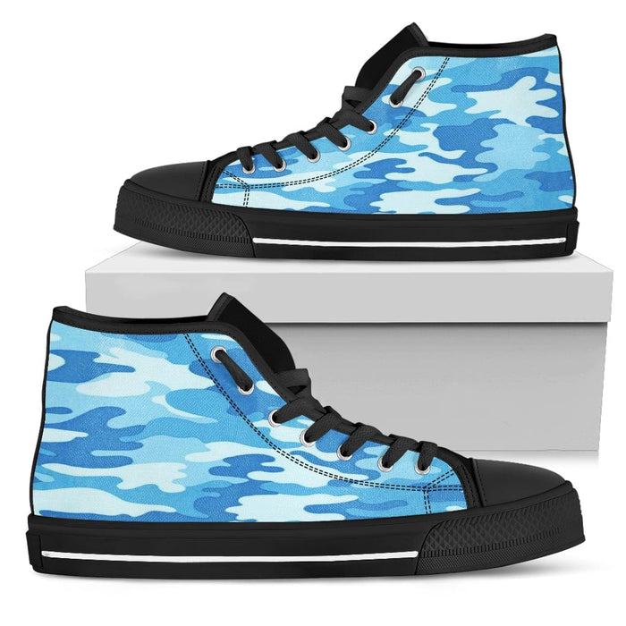 High-Top Shoes - Women's Army Blue Camo - GiddyGoatStore