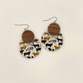 Holly and Liz - Cows and Wood Circle Drops